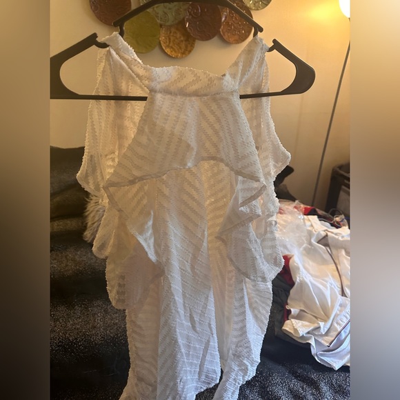 White Ruffle Blouse - Picture 5 of 5